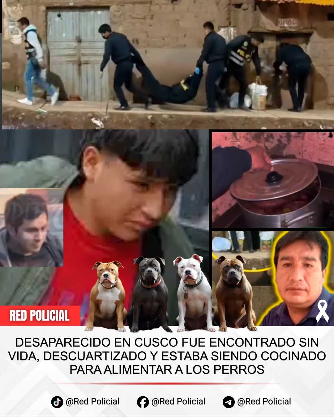 Imagen: Cusco: Rudy Benavides Charaya fue encontrado descuartizado y estaba siendo cocinado para alimentar a los perros 