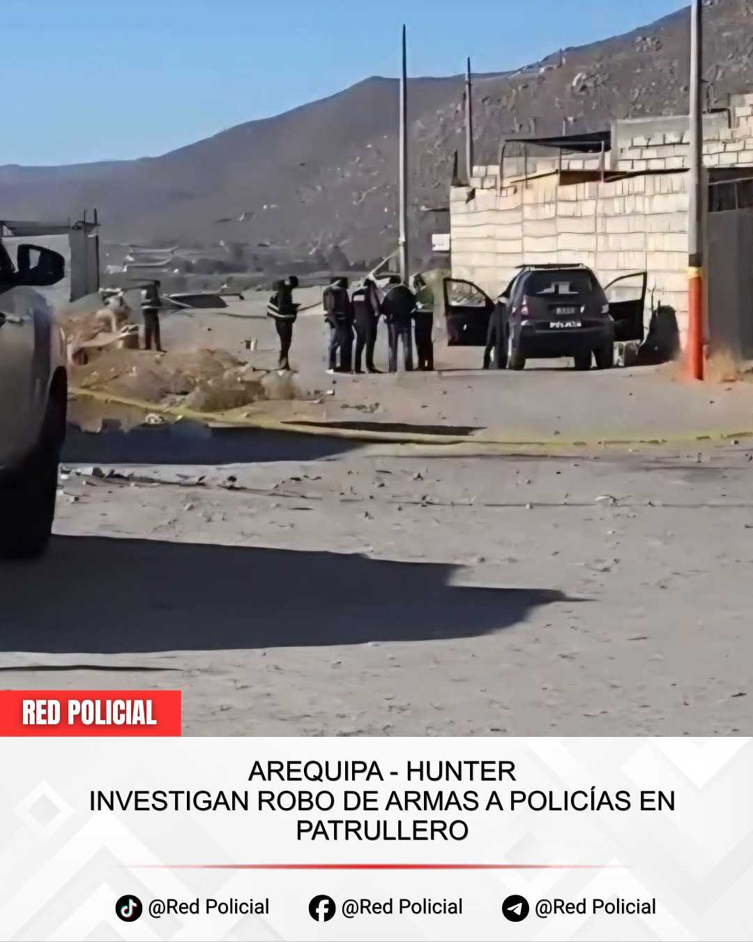 Imagen: Robo de armas a policías en patrullero. Arequipa - Hunter 