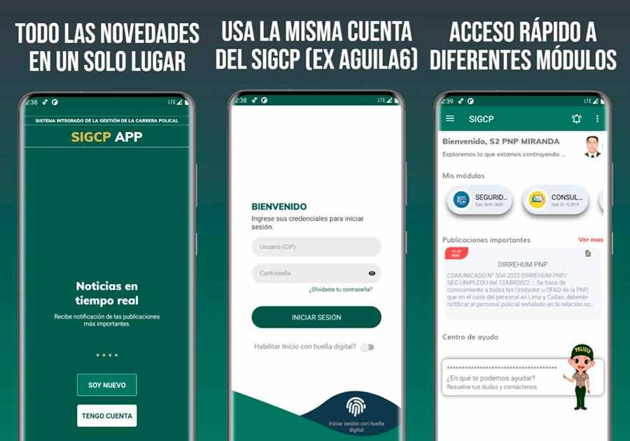SIGCP Móvil: Gestión de la Carrera Policial en Android y Apple