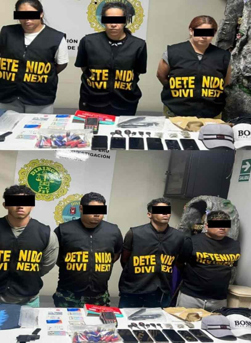 Archivo tipo Imagen sobre: PNP interviene presunta banda criminal implicada en extorsiones contra la empresa El Mandarino en San Juan de Lurigancho - SJL 
