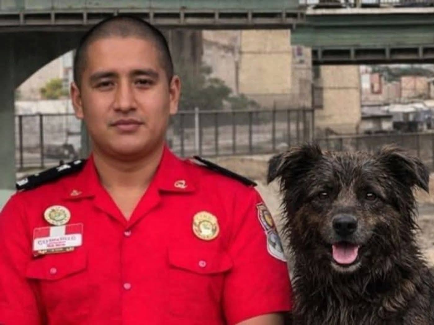 suboficial rescatista Patrick Iroshi Ospina Orihuela perdió la vida luego de lanzarse a las aguas del río Rímac