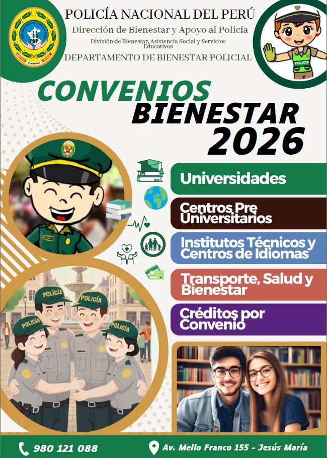 Archivo tipo Imagen sobre: GUÍA DE CONVENIOS DE BIENESTAR LA POLICÍA NACIONAL DEL PERÚ – 2026 